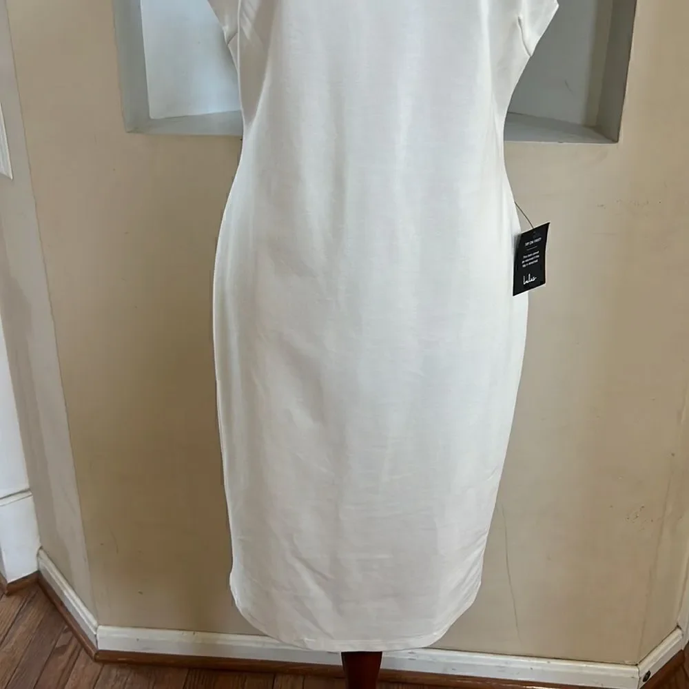 Lulu’s NEW w tags Womens size XL cream off white midi sleeveless dress